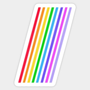 Watercolor rainbow stripes Sticker